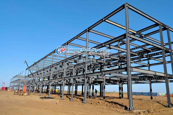 โครงสร้างโลหะ Prefab มหาประสิทธิภาพ โครงสร้างเหล็ก อาคารสํานักงานการค้า