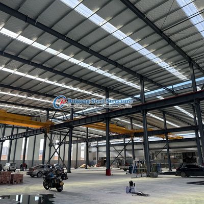 วางเร็ว Prefab อาคาร โครงสร้างเหล็ก โกดังกระดาษเหล็ก