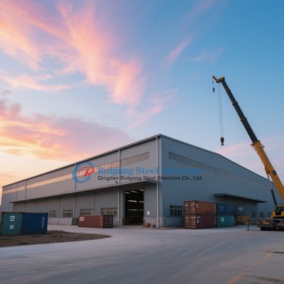 อาคารโครงสร้างเหล็กสำเร็จรูปและสำเร็จรูปของคลังสินค้าโครงสร้างเหล็กเบา โรงงานสามมิติที่ทนทาน