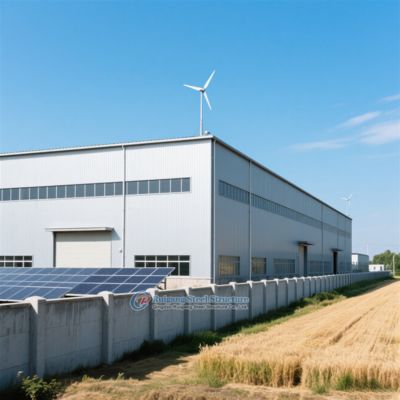 โกดังโครงสร้างเหล็กแบบกำหนดเอง พร้อมผิวเคลือบสังกะสีหรือทาสี