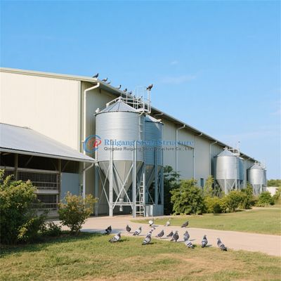 โครงสร้างเหล็กที่กําหนดเอง บ้านไก่ กันไฟ สําหรับฟาร์มนม