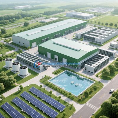 อาคารเก็บของโครงสร้างเหล็กสำเร็จรูปอุตสาหกรรมแบบกำหนดเอง